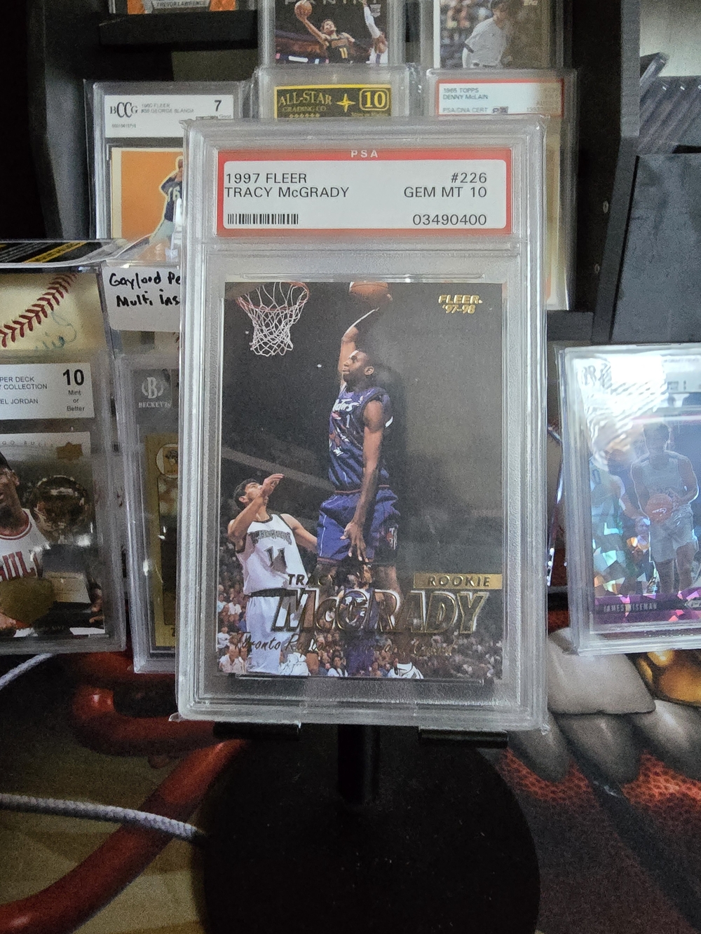 PSA Graded 1997 Fleer Tracy McGrady Rookie Card - Blue